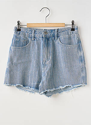 Șort țesătură denim talie înaltă albastru TIFFOSI femeie