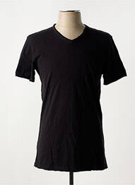 Tricou croială cambrată mâneci scurte negru TMK JEANS bărbat
