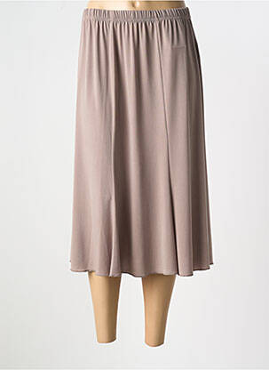 Fustă midi bej QUATRE VINGT JOURS femeie