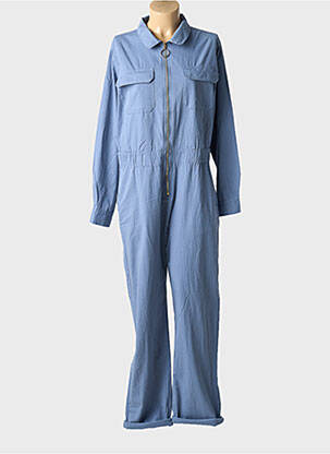 Salopetă-pantalon guler de bluză mâneci lungi albastru INSPIRATION STUDIO femeie