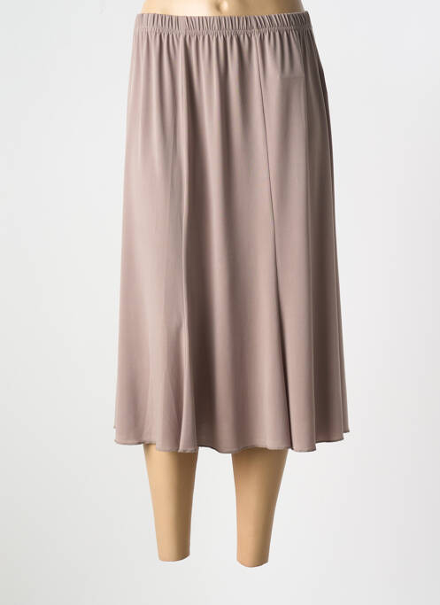 Fustă midi bej QUATRE VINGT JOURS femeie