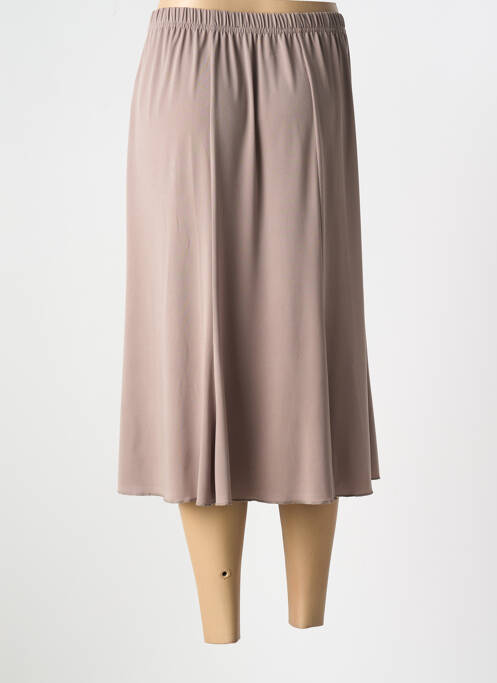 Fustă midi bej QUATRE VINGT JOURS femeie