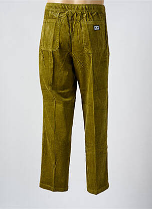 Pantalon drept țesătură catifea mărime normală verde OBEY bărbat