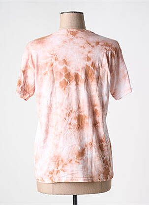 Tricou serigrafie mâneci scurte roz OBEY femeie