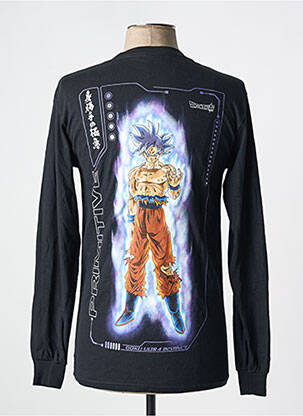 Tricou croială cambrată mâneci lungi negru DRAGON BALL Z bărbat