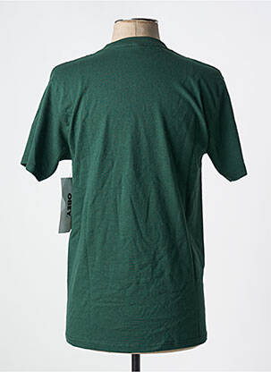Tricou croială cambrată mâneci scurte verde OBEY bărbat