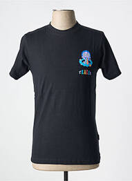 Tricou croială cambrată mâneci scurte negru TEALER homme