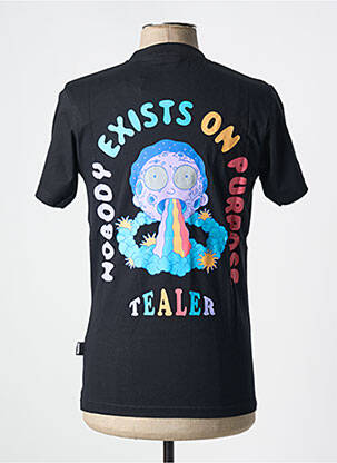 Tricou croială cambrată mâneci scurte negru TEALER bărbat