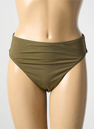 Chiloți de baie efect material satinat chiloți verde PIECES femeie