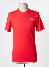 Tricou croială cambrată mâneci scurte roșu NIKE homme
