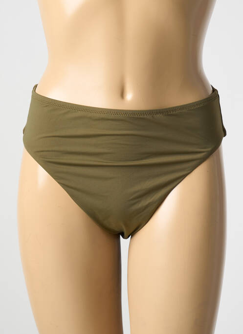 Chiloți de baie verde PIECES femeie