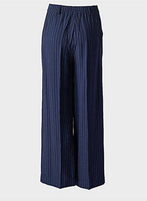 Pantalon larg țesătură poplin mărime normală albastru AN' GE femeie
