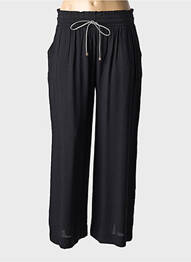 Pantalon drept talie elastică mărime normală negru LA PETITE FRANCAISE femeie