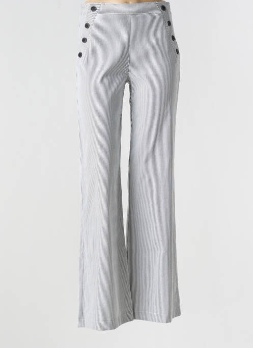 Pantalon drept alb LA PETITE FRANCAISE femeie