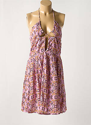Rochie midi imprimeu floral bretele subțiri violet NÜD femeie