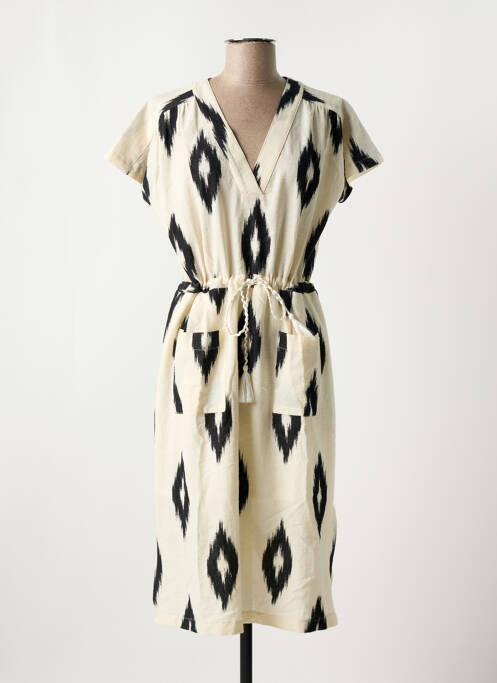 Rochie midi bej LA PETITE FRANCAISE femeie