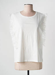 Tricou elasticitate mâneci scurte alb LILI SIDONIO femme