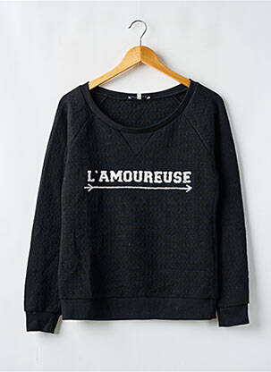 Hanorac broderie mâneci lungi negru LA PETITE FRANCAISE femeie