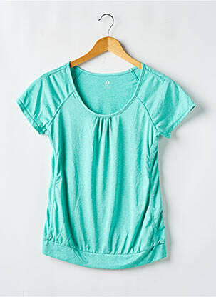 Tricou elasticitate mâneci scurte albastru H&M femeie