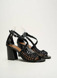Sandale/pantofi decupați material neted toc de 7 la 9 cm negru & OTHER STORIES femme
