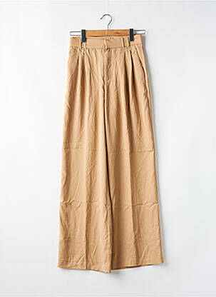 Pantalon larg bej ZARA femeie
