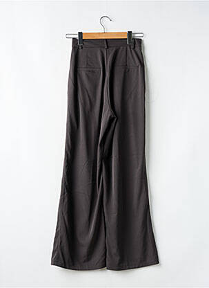 Pantalon larg țesătură poplin mărime normală gri NOT MADAME femeie