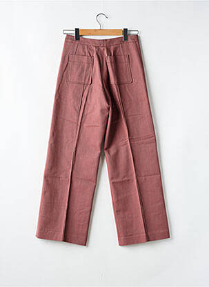 Pantalon drept țesătură poplin mărime normală roz SOEUR femeie