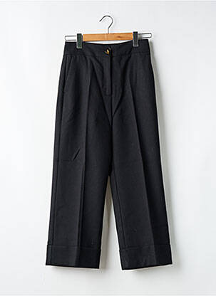 Pantalon larg țesătură poplin mărime normală negru SÉZANE femeie