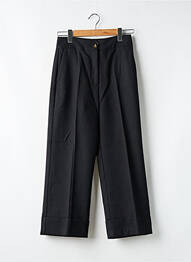 Pantalon larg țesătură poplin mărime normală negru SÉZANE femme