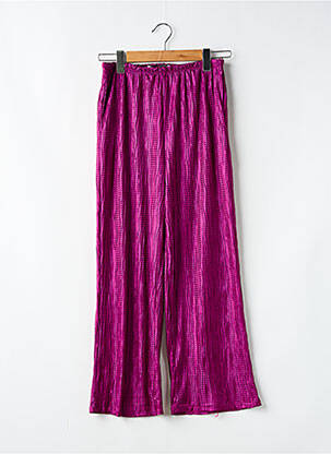 Pantalon larg țesătură crep mărime normală violet JANIS & JOHN femeie