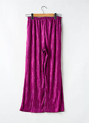 Pantalon larg țesătură crep mărime normală violet JANIS & JOHN femeie