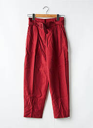 Pantalon drept țesătură poplin mărime normală roșu H&M femme