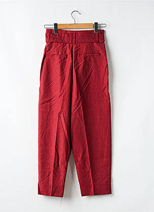 Pantalon drept țesătură poplin mărime normală roșu H&M femeie