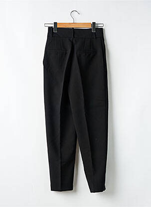 Pantalon drept țesătură poplin mărime normală negru ZARA femeie