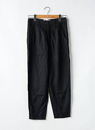 Pantalon drept țesătură poplin mărime normală negru ZARA femeie