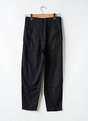 Pantalon drept țesătură poplin mărime normală negru ZARA femeie