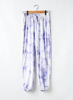 Pantalon drept elasticitate mărime normală violet SANS MARQUE femeie
