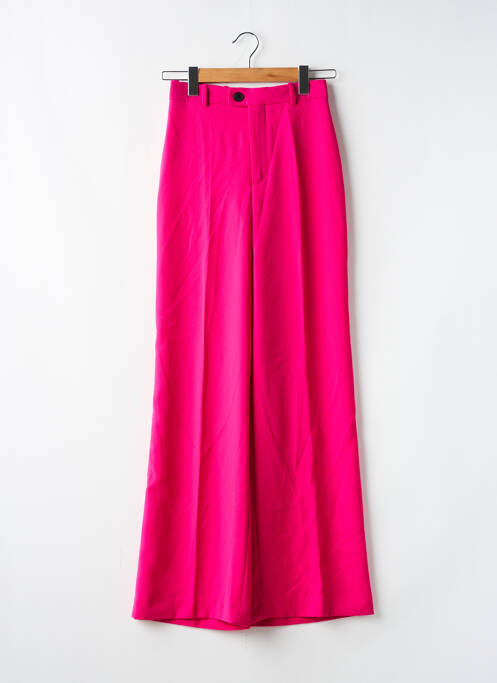 Pantalon larg roz ZARA femeie