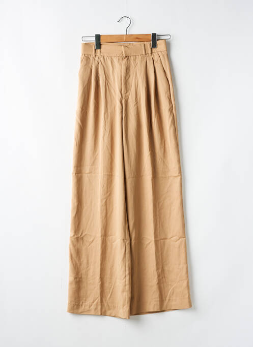 Pantalon larg bej ZARA femeie