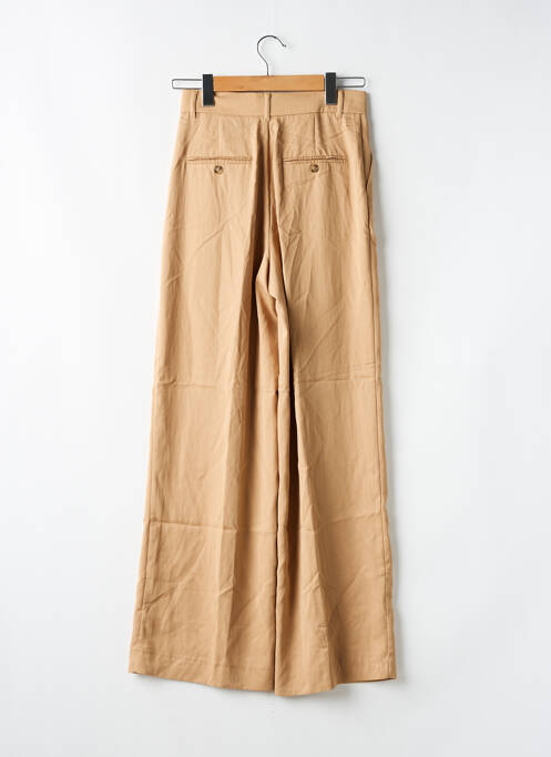 Pantalon larg bej ZARA femeie