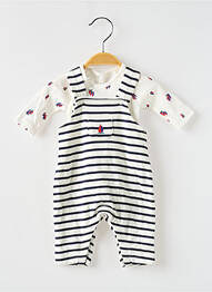 Set pantaloni închidere cu capse la între picioare alb PETIT BATEAU garcon