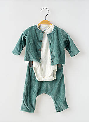 Set pantaloni strânsă la bază verde PETIT BATEAU fată