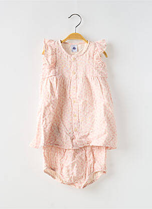 Set șort țesătură poplin roz PETIT BATEAU fată