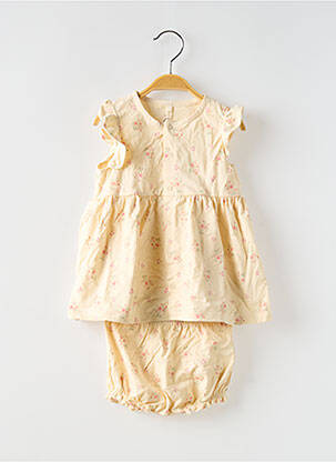 Set șort imprimeu flori bej PETIT BATEAU fată