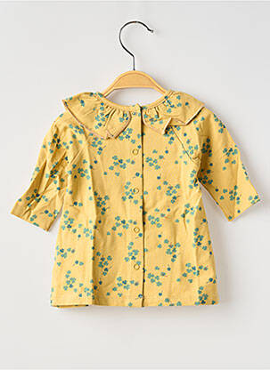Rochie scurtă mâneci lungi mâneci lungi galben MOULIN ROTY fată
