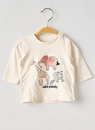 Tricou mâneci lungi mâneci lungi bej NAME IT băiat