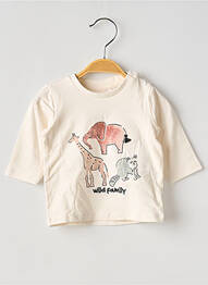Tricou mâneci lungi mâneci lungi bej NAME IT garcon