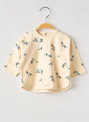 Tricou mâneci lungi mâneci lungi bej PETIT BATEAU copil