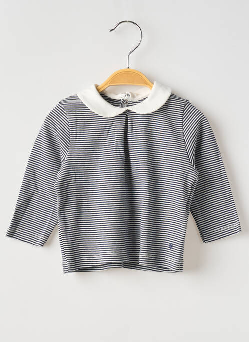 Tricou albastru PETIT BATEAU fată