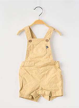 Salopetă țesătură poplin bretele subțiri bej PETIT BATEAU băiat